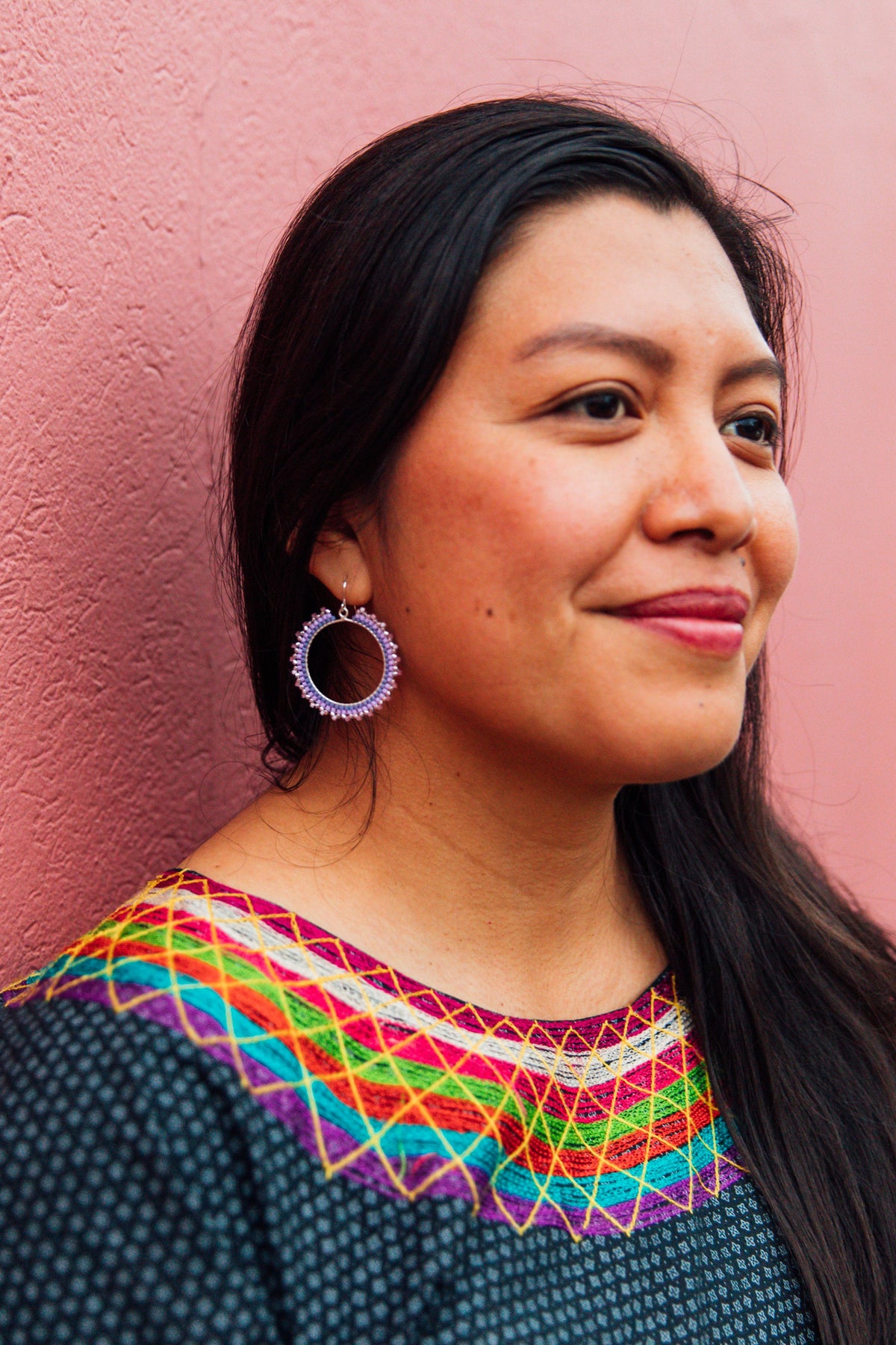 Lola Beaded Hoop Earrings