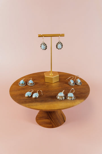 Larimar Pendant Sterling Drop Earrings