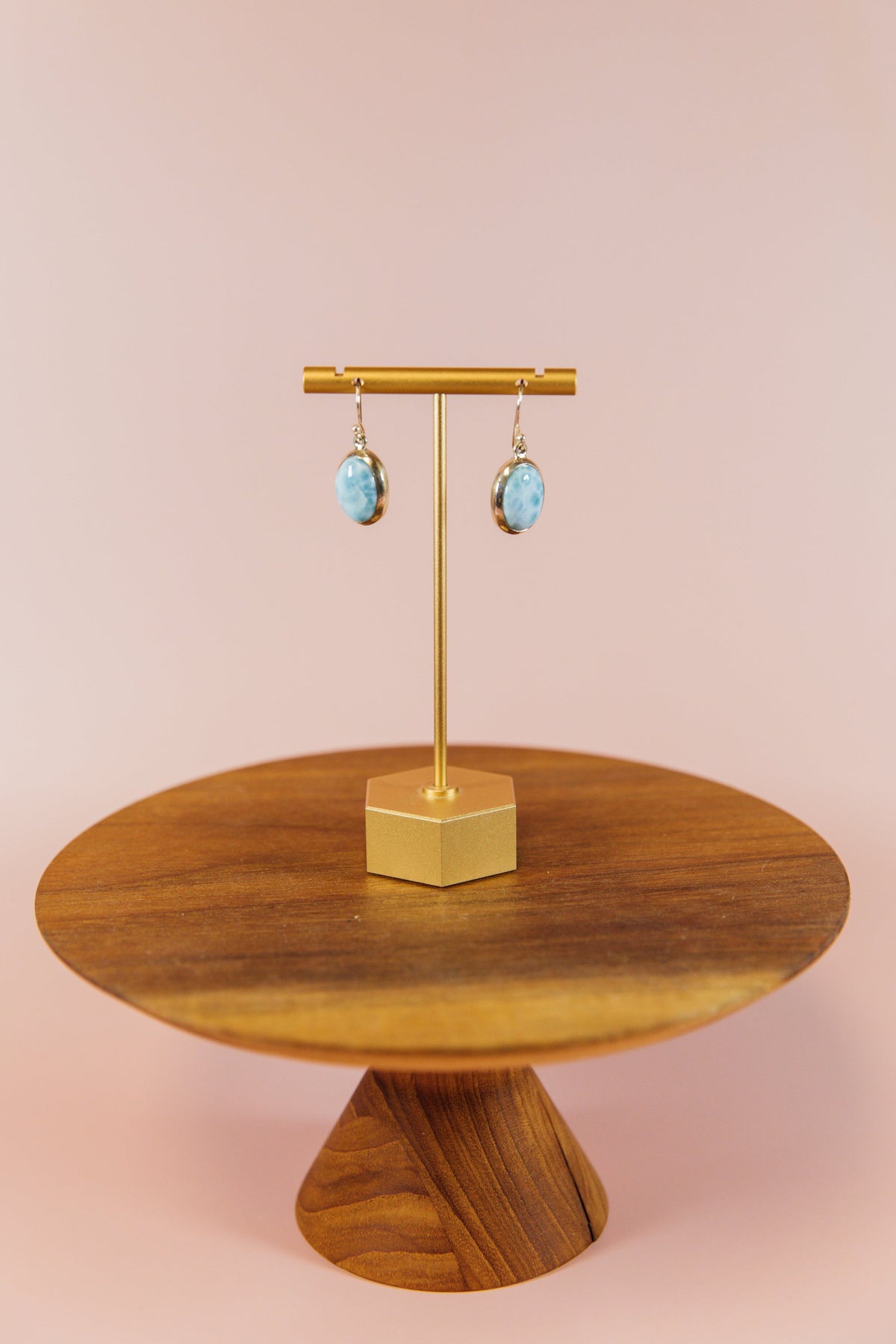 Larimar Pendant Sterling Drop Earrings