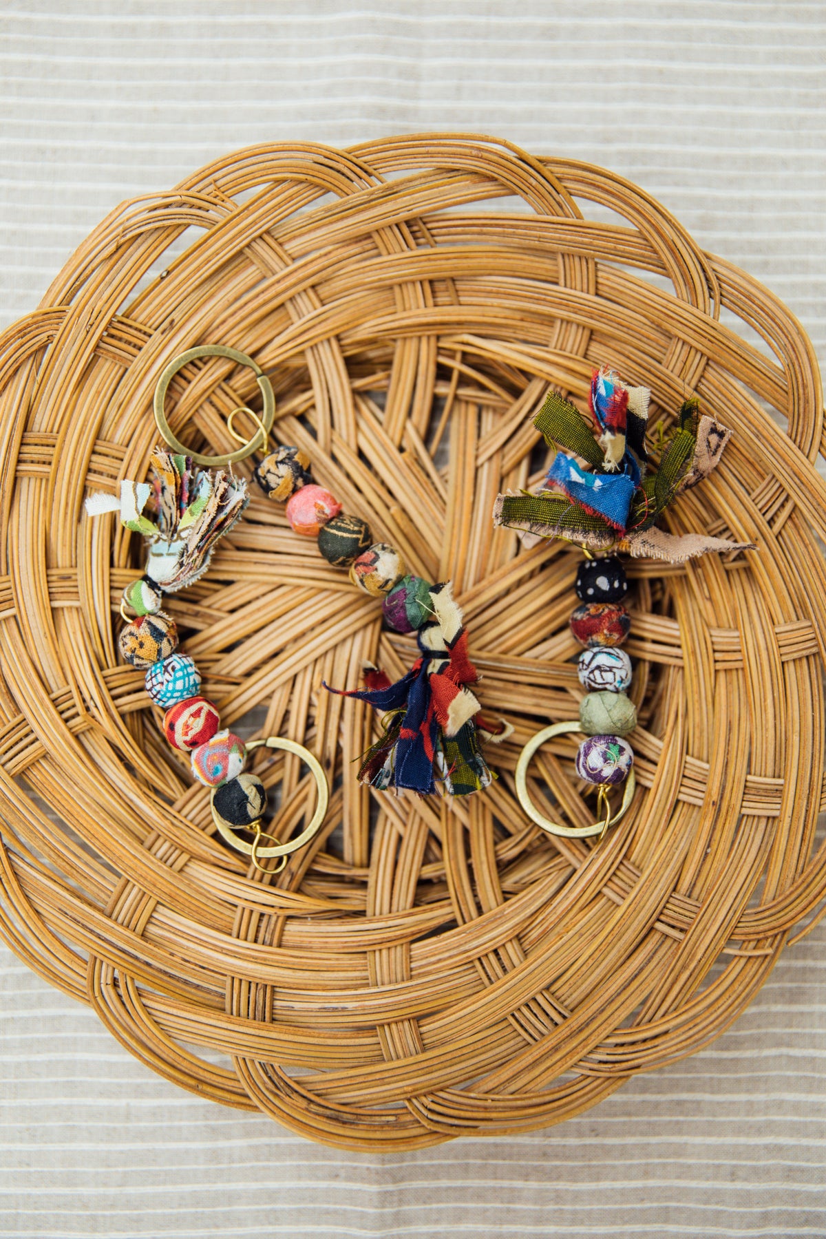 Patchwork Artisan Keychain