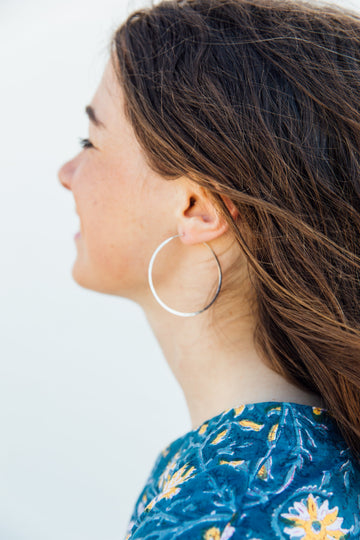 Dainty Sterling Hoop Earrings