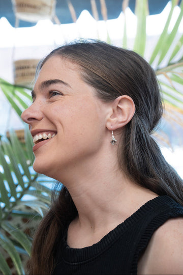 Floral Sterling Silver Drop Earrings
